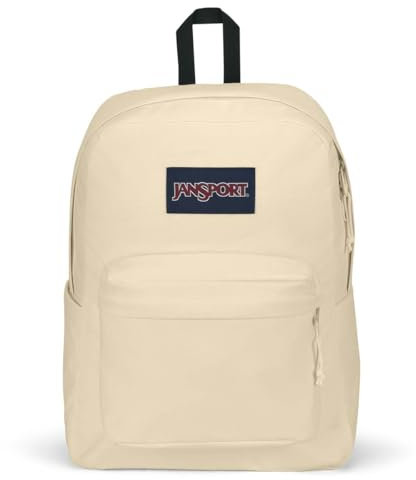 JanSport SuperBreak Plus Backpack with Padded 15-inch Laptop Sleeve and Integrated Bottle Pocket - Spacious and Durable Daypack for Work and Travel - Coconut