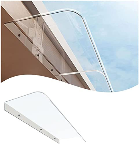 Tende da Sole da Giardino, Tettoia per Tende da Sole per Porte Curve Tettoia per Porte Anteriori 50x120cm/40x100cm Copertura Antipioggia Grondaia per Porta sul