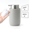 GIRLUFO Gray Foaming Soap Dispenser,Kitchen Soap Dispenser with Plastic Silver Soap Pump,Ceramic Foam Soap Dispenser for Bathroom,12OZ Refillable Soap Dispenser for Sanitizer,Hand Wash
