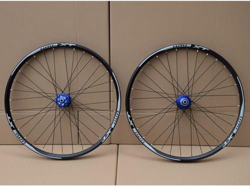 Fahrradräder 24'' 26'' 27,5'' 29'' MTB-Laufradsatz Scheibenbremse Schnellspanner Mountainbikes Vorder- und Hinterfelgen Lagernaben 8 9 10 Gänge, Schwarz-Blau, 29 Zoll