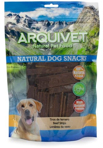 Arquivet - Tiras de Ternera (1 Kg) - Snacks Naturales para Perros