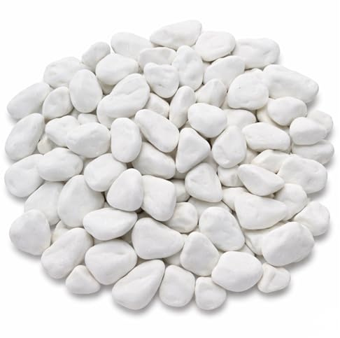 V-PREMIUM SOLUTION -Thassos Piedras de mármol blanco - Piedra decorativa - Decoración de jardín - Piedra decorativa - Decoración de jardín natural de Grecia - Brillo blanco como la nieve - Guijarros