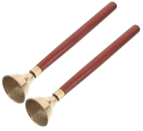 ERINGOGO Orff Slaginstrument Handklocka med Ergonomiskt Handtag Liten Träklocka för Pojke Flicka Klar för Musikundervisning och Förskola Hållbar och Lätt att Spela
