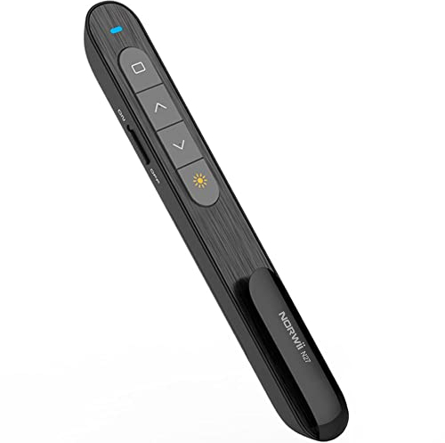 Norwii 2.4G Multifunktions Wireless Presenter mit pointer für Powerpoint-Präsentation Fernbedienung, Präsentation Clicker, Slide Advancer