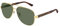GUCCI Mens GG0528S Sunglasses, Gold-Crystal-Green, 63