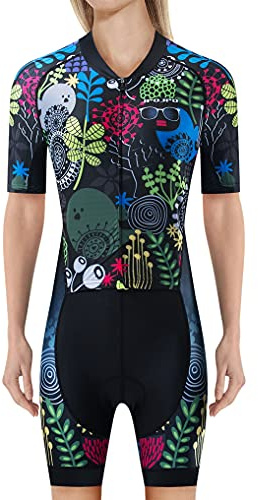 weimostar Combinaison de triathlon pour femme - Maillot de cyclisme rembourré une pièce - - L