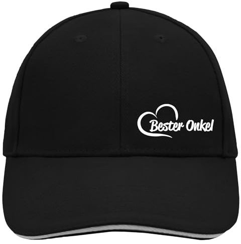 Huuraa Cappy Mütze Bester Onkel Herz Geschenk | Baseballkappe Basecap Kappe Geschenkidee Unisex Baseball Cap