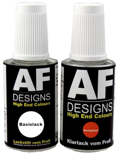 Alex Flittner Designs Lackstift-Set für VW LB9A Candy Weiß Candyweiß B9A + | Lackstift Set geeignet für Farbcode: LB9A/B9A und Farbname: Candy Weiß Candyweiß