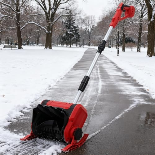 ORIDLECTAL Spazzaneve a Batteria, Spala Neve Elettrico, Pala da Neve con Larghezza Sgombero 32cm, Portata Neve 16cm, Batteria 20V 4.0Ah, Motore Alta Potenza 1200W