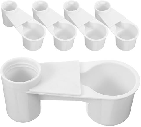 Cabilock Distributore D'acqua Automatico 5 Pezzi per Uccelli Ciotola per Pappagalli e Contenitore per Cibo da Gabbia, Accessorio Pratico per Alimentazione di Piccioni, Calopsitte e Passeri