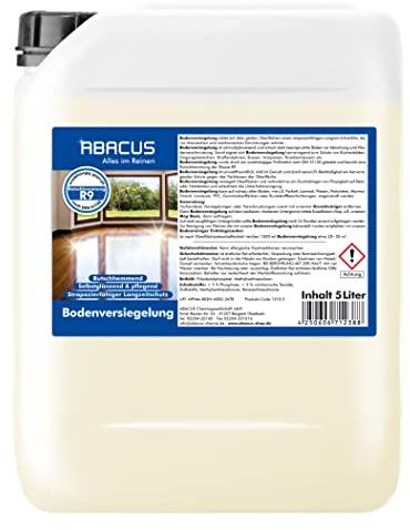 ABACUS® Bodenversiegelung, Parkettversiegelung, Laminatversiegelung, PVC-Versiegelung, Dielenversiegelung, Korkversiegelung – Bodenversiegelung 5 Liter (1310.5)