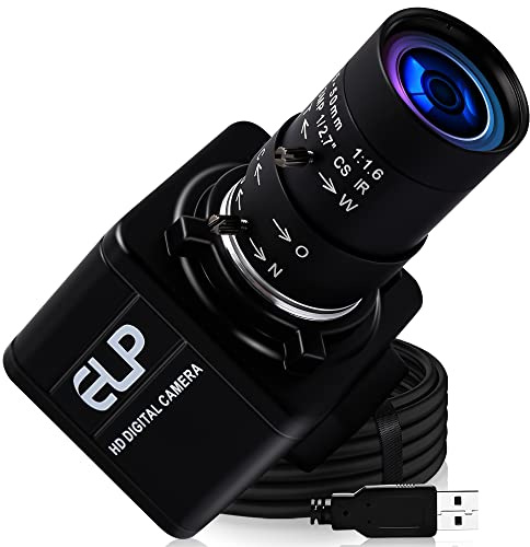 G Varifokal USB Kamera 10X Optischer Zoom Webcam,5-50mm Varifocus Objektiv Webkamera,2MP Varifokal Webcam mit OV2710,Fokus einstellbare USB Kamera 1080@30fps Webcam für Windows,Linux,Mac
