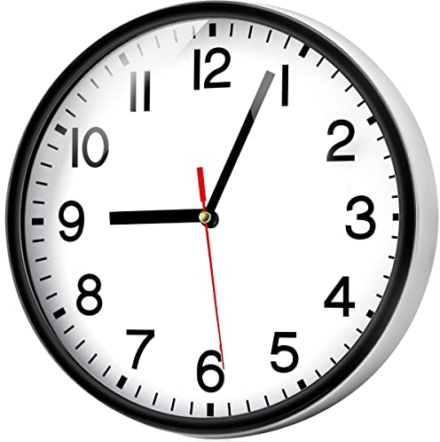 Wall Clock Silent & Non Ticking Modern Quartz 9- Battery Operated Digital Quiet Sweep Office/home/school/Kitchen Decor Clocks