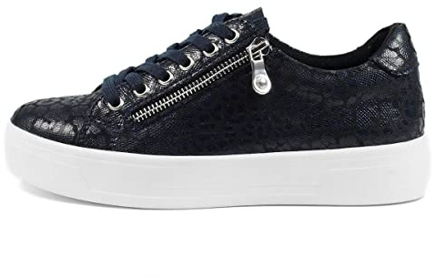 Ladies Chunky Sole Charm Black Trainer with Zip Detail. Sizes 3-8 5 Black