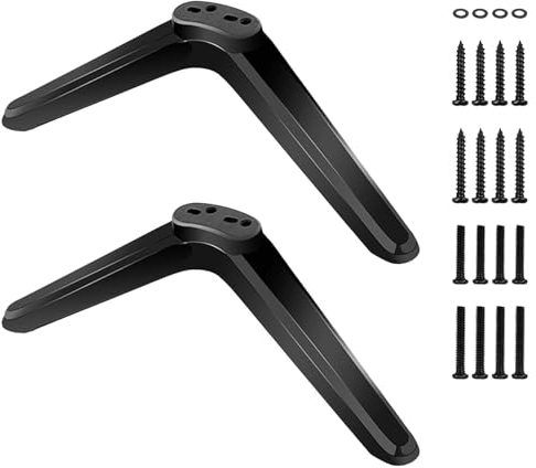 TV Pedestal Feet, Universal TV Stand Legs, Universal TV Base Pedestal Feet with Screws, Replacement Tv Stand for Most TCL Roku TV 32 40 49 50 55 Inch with Mounting Hole Distance from 2cm-5cm