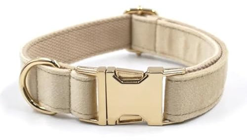 Personalisiertes Hundehalsband,Individuelles Haustierhalsband,ID-Namensschild,Haustierzubehör,Beige Faser-Welpenhalsband,XS