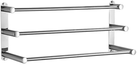 Toallero de baño de 3 Niveles, toallero de Escalera de baño, Estante de Toallas montado en la Pared, Acero Inoxidable Toalleros, Toallero Ducha, para Baño y Cocina