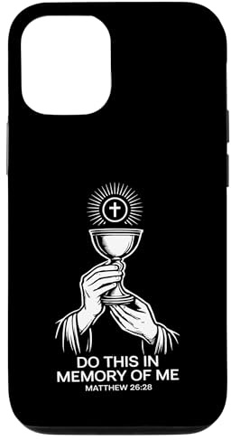 Eucharistie Calice Matthieu 26:28 Communion chrétienne Coque pour iPhone 12/12 Pro