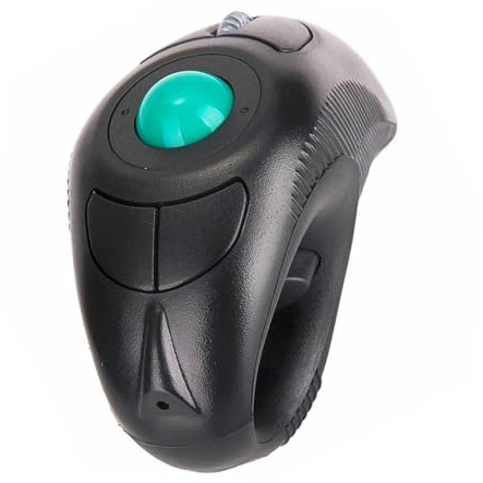 HOMOCONO Souris Trackball sans Fil 2,4 Ghz Portable Boutons Gauche/Droit Conception Dauphin Ergonomique pour Utilisateurs Gauchers et Droitiers en Bureautique