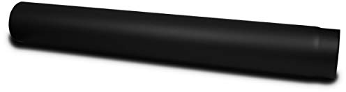 LANZZAS Rökrör 1000 mm – i diameter Ø 130 mm – färg: svart – ugnsrör förlängningsrör
