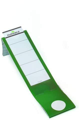 DURABLE Rückenschild ORDOFIX®, selbstklebend, Kunststoff, breit/lang, 60 x 390 mm, grün (10 Stück), Sie erhalten 1 Packung á 10 Stück