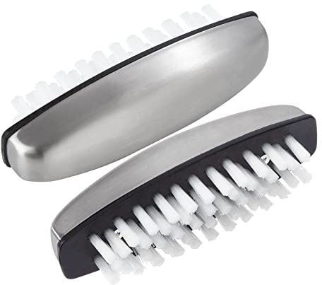 Bürsten für Hände Nagelbürste Edelstahl Reinigungsbürste für Entfernen von Gerüchen wie Knoblauch Zwiebeln Fleisch 2 Stück