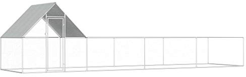 MOONAIRY Hühnerstall, Kaninchenstall, Legenester Für Hühner, Hühnerhaus, 8x2x2 m Verzinkter Stahl