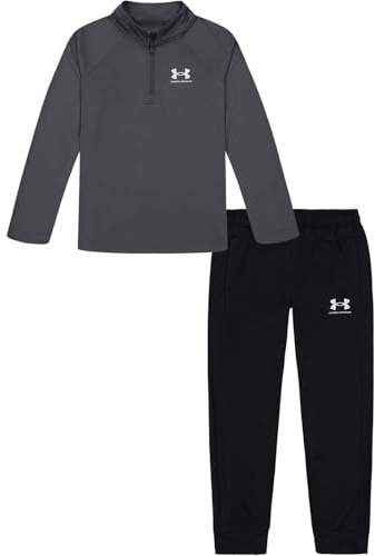 Under Armour Boys Quarter Zip Set Infant Grey/Black 6-7 Years