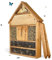 GARTENETAGE Insektenhotel XXL geölt/Naturbelassenes, massives Insektenhaus & Bienenhotel/Insektenhotel zum Aufstellen mit Pfählen/Marienkäferhaus, Schmetterlingshaus/Nisthilfe & Artenschutz