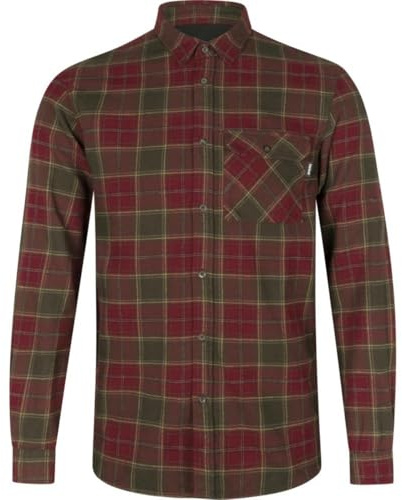 Seeland Glen Flannel Shirt Red forest check