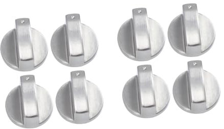 Gadpiparty 8 Stk Knopf für Gasherd herdknopf austausch Elektroherd-Kochfeldknopf Ofenknöpfe Gasherdknopf Gasherdschalter Austausch der Herdknöpfe Drehknopf des Brenners Zinklegierung Silver