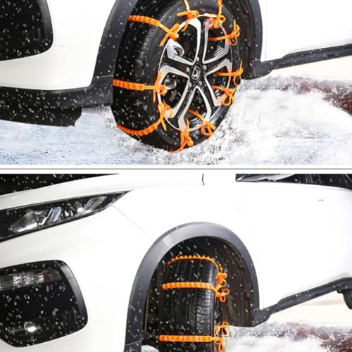 Catene Da Neve Antiscivolo Per Auto, Set Di Catene Da Neve Universali,Trazione Universale Per Pneumatici, Per Fuoristrada, Suv, Furgoni (10 Pezzi)