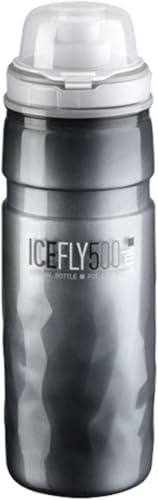 ELITE Ice Fly Insulated Water Bottle Smoke – Lightweight & BPA-Free – 500ml – For Road Bike, MTB & Gravel Cycling
