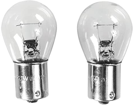 Turbocar - Lot de 2 ampoules monofil 12V - Type P21W BA 15s - Plot simple contact BA 15S - Pour feux stop et/ou coffre et/ou feux de recul et/ou feux anti brouillard et/ou clignotants