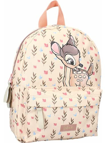 mybagstory - Sac à dos - Bambi - Beige - Disney - Enfant - Ecole - Crèche - Maternelle - Garderie - Cartable fille - Taille 31 cm - Bretelles réglables - Idée Cadeau