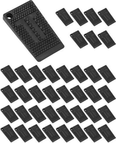 QWORK® 40 Pack Rubber Leveling Wedges, Anti-Slip Shims for Furniture, Fence and More