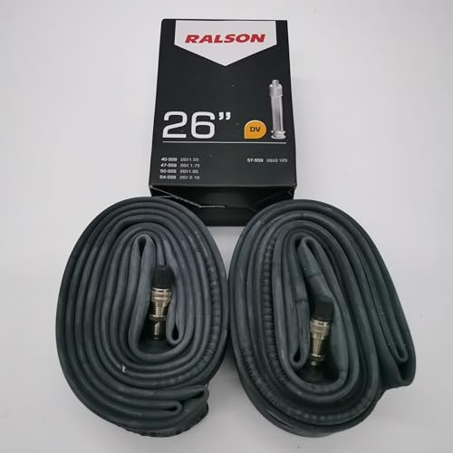 Ralson 2X Schlauch 26 Zoll | DV Ventil 35mm | 26x1.75/2.125 | ETRTO: 40 bis 57-559 | Fahrrad Schläuche Citybike Trekking