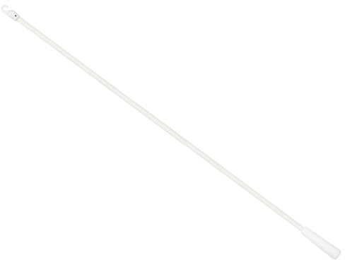 sourcing map Bacchetta di ricambio per tende con gancio, 1 bacchetta inclinabile in fibra di vetro lunga 61 cm con gancio e impugnatura in plastica, asta verticale per finestra (bianco)