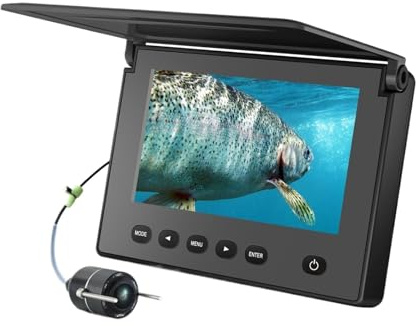YVAAASIYC Cámara de Pesca con buscador Peces Submarino, cámara visión Nocturna for en Hielo, Monitor LCD 4,3, Video Deportiva submarina(FL180ARS)
