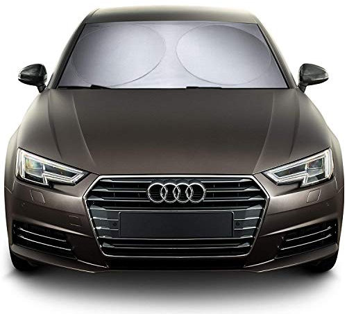 staoreitaly2010 Parasole Auto Parabrezza Anteriore Parasole Pieghevole e Portabile,Durevole Materiale di Nylon,Massima Protezione Contro Raggi del Sole (150x70)