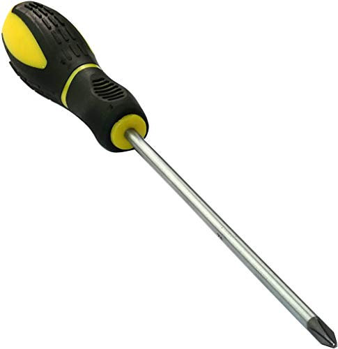 AERZETIX - C45649 - Tournevis à Empreinte Cruciforme PH1 4x100mm pour Vis Phillips - Pointe Aimantée/Magnétique - Poignée Antidérapante Bi-Matière - Lame en Acier/CR-V/-S2