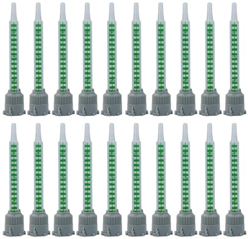 20 Pack Epoxy Mixing Nozzle Epoxy Resin Mixer Epoxy Mixer for Resin Mixing Tips Applicator for 50ml/1.7oz (1:1/2:1 Ratio)