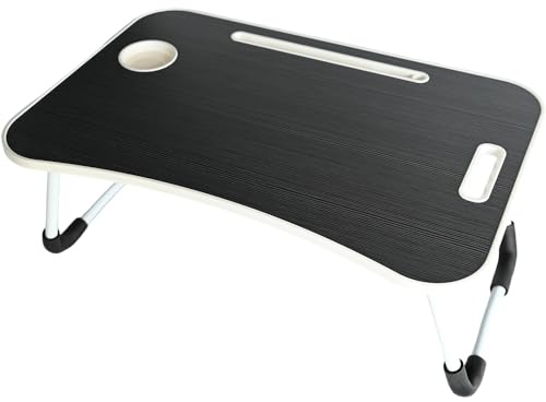 Unibos | Foldable Laptop Table, Laptop Bed Tray Table For Bed, Sofa, Dinner Bed Portable Bed Tray With Sturdy Portable Cup Holder For Eating, Writing, Working