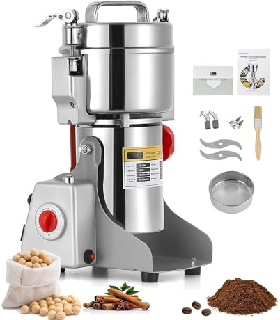 Elektrische Getreidemühle,2500g Hochgeschwindigkeits-GewüRzmüHle,304 Edelstahl,5000 Watt,GewüRze,NüSse, Kaffee,Pfeffer Etc Mit üBerlastschutz