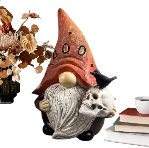 Genérico Duendes de Halloween, Estatuilla de de Resina Decoración de Mesa, Figuras de Halloween en Resina para Patio Jardín Chimenea Entrada Estantería Gabinete de TV Mesa y Decoración Central