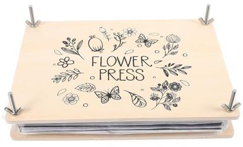 FONDOTIN Kit de Prensa de Flores Grande Reutilizable con Placas Secantes Resistentes Herramienta Práctica para Prensado de Plantas Manualidades y Jardinería para Regalos Amantes de Flores