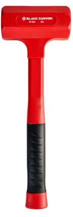 BLACK CANYON Dead Blow Hammer 3 LB (48OZ) Bounce-Resistant Rubber Mallet with Non-Slip Grip for Furniture Assembly, Metalworking & Automotive Repair