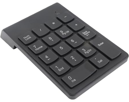 OPPWONG Modalità di Spegnimento Automatico con Tastierino Numerico Ultrasottile Wireless 2.4G per Utenti di Notebook Ricevitore Mini USB