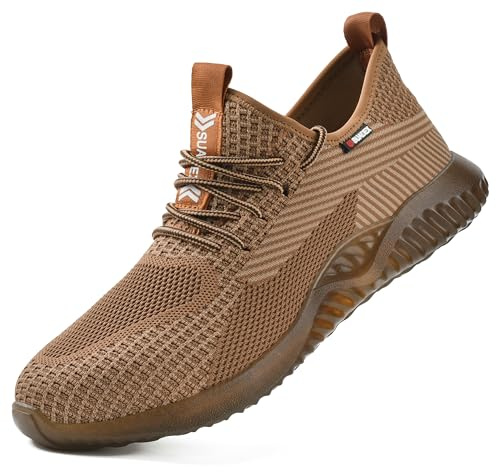 SUADEX Steel Toe Shoes for Men Women Indestructible Steel Toe Sneakers Lightweight Work Safety Shoes Puncture Proof Composite Toe