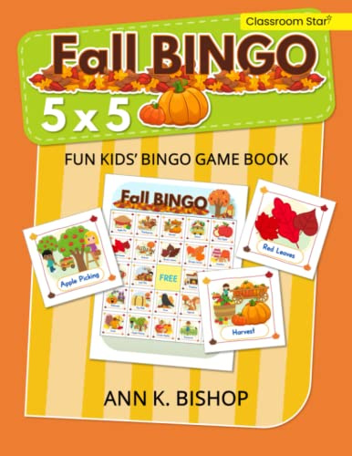 Fall Bingo: 5 x 5, Fun Kids' Bingo Game and Activity Book